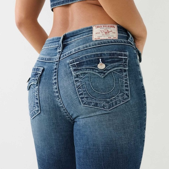 True Religion Billie Mid-Rise Lace-Up Jean 32 - Picture 12 of 12